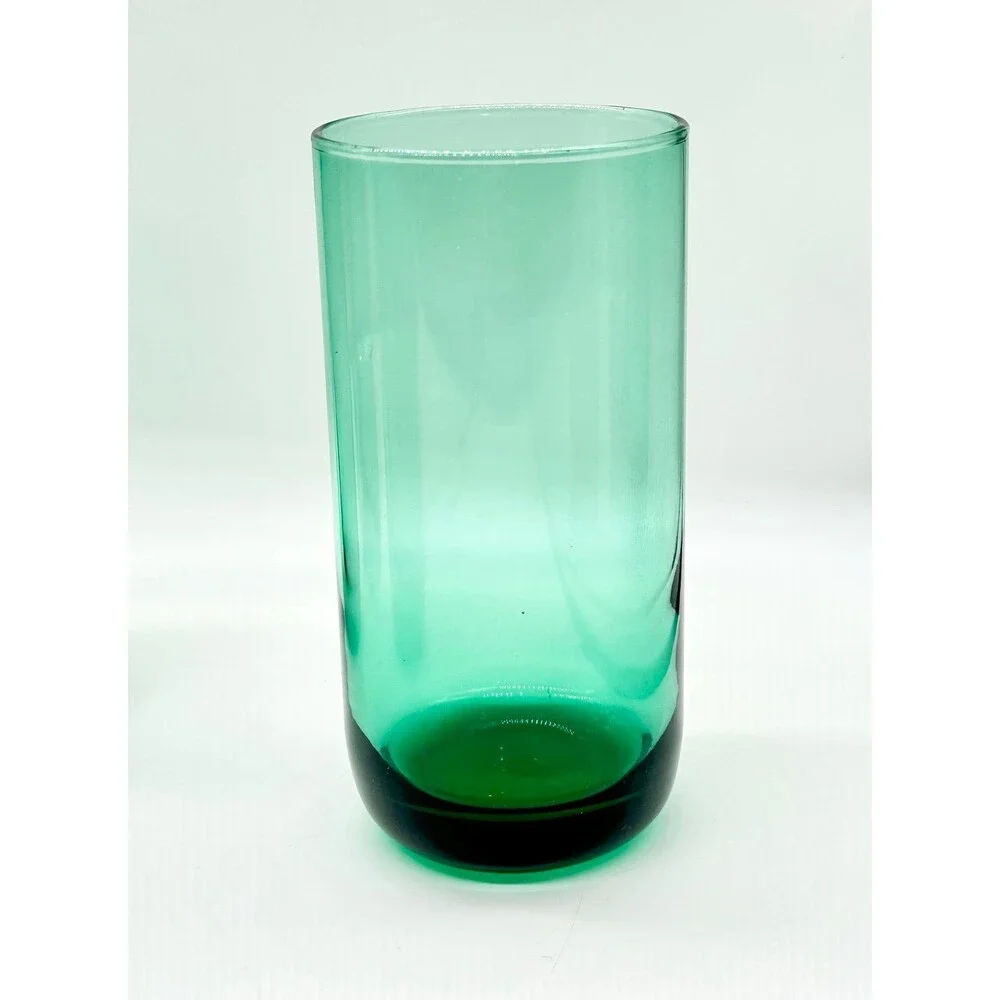 Set of 4 Vintage Libbey Metropolitan Juniper Green Cooler Glasses